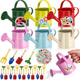 Blueweenly kids garden tools set watering cans for easy plant care.