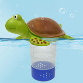 Blufree chlorine floater turtle front view for family-friendly pool chlorination