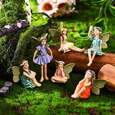 Blulu 6-piece fairy garden set adds charming touch to outdoor spaces.