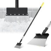 BlumeTrec flat shovel ice scraper 60inch clears ice efficiently on driveways.