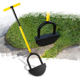 BlumeTrec manual edger with adjustable length for varied reach and comfort during edging tasks.