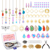 BlumWay 168pcs suncatchers kit with crystal pieces for colorful window decor