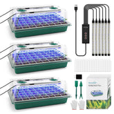 BlumWay Seed Starter Tray with 360-degree spectrum light supports even seedling growth