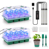 BlumWay seed starter tray with grow light delivers 360° coverage for even seedling growth.