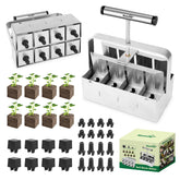 BlumWay Upgraded Soil Blocker 8-cell front view for efficient seed block creation.