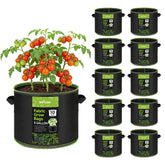 BN-LINK 10-pack 5 gallon grow bag close-up of sturdy handles for durability