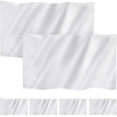 Boao six white 3x5 ft flags for versatile garden decoration.