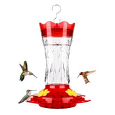 BOLITE Glass Hummingbird Feeder with star decor attracts birds to your garden softly