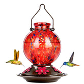 BOLITE hummingbird feeder glass 20oz red ball attracts birds to your garden