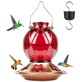 BOLITE hummingbird feeder with netted ball texture, ideal for outdoor decor and bird watching.