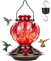 Bolite hummingbird feeder with peony shape attracts hummingbirds