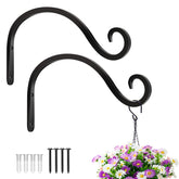 BOLITE plant hanger for outdoor use, 8 inch wall hook holds planters securely.