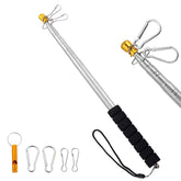 Boliyoooki flag pole extended to 6.56 feet for outdoor visibility.