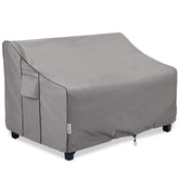 Boltlink outdoor sofa cover showing a 55W x 33D x 38H fit on a sofa for durable protection
