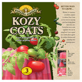 Bonadea Kozy Coats protect tomato seedlings from cold winds.