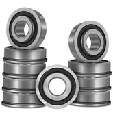 Bonbo flanged ball bearing exterior view demonstrates durable fit for lawn mowers and carts.