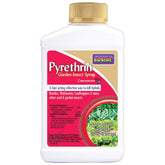 Bonide Pyrethrin Garden Spray bottle pour for easy dilution.