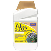 Bonide Wilt Stop bottle pour demonstrating easy application and moisture retention
