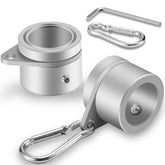 BONWIN 1.25 inch flag pole rings in top view, two-pack for secure mounting and flexibility