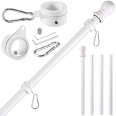 BONWIN white flag pole kit on porch showing easy 5 ft setup.