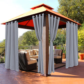 BONZER outdoor curtain panel 52x84 with rust-proof grommets for easy pole hanging