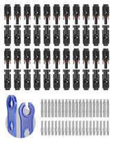 BougeRV 44pcs solar connector spanner set for quick, secure PV cable terminations.