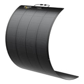 BougeRV Arch Pro 200W panel on a curved surface enables seamless RV roof installation