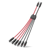 BougeRV parallel connectors with 30 cm branch cables for easier solar panel layouts.