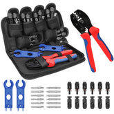 BougeRV Solar Crimper in hand with ergonomic grip for comfortable crimping.