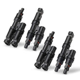 BougeRV M-to-FF Y connector for parallel wiring outdoors.