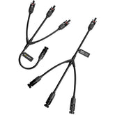 BougeRV Solar Y-Branch connectors installation view enabling parallel wiring