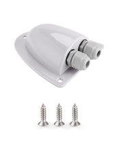 BougeRV white solar entry box on a roof for clean cable routing and durable installation.