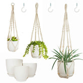 Bouqlife macrame hanger 34-inch elevates indoor greenery with a clean, space-saving display.