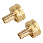 BOXOB brass garden hose adapter showing 1/2 inch PEX barb to 3/4 inch GHT for leak-free connections.