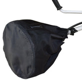 Bozzcovers trimmer engine cover waterproof closeup highlights rugged 600D fabric for outdoor protection.