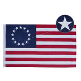 Bradford Betsy Ross flag 3x5 front view with vivid embroidery for porch display