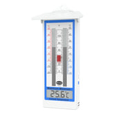 Brannan Digital Greenhouse Thermometer front view shows current and max/min readings for garden monitoring.