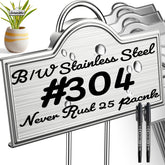Bravex stainless steel plant label with arch for easy garden reading