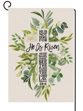 Bravilan He is Risen Easter flag vertical, vivid watercolor cross for outdoor decor.