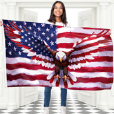 BRAVITA Eagle Flag double-sided print, 5x3ft, ideal for front-porch display