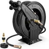 BreAro hose reel body in heavy-duty steel designed for outdoor use and durability.