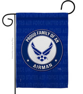Breeze Decor Proud Family Airman flag front view with double sided readability