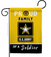 Breeze Decor Proud Family Soldier garden flag front view for outdoor display