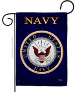 Breeze Decor US Navy garden flag front design for patriotic display indoors or outdoors