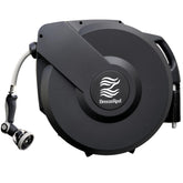 BreezeReel retractable hose reel with 100ft reach for seamless yard watering.