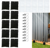 Bresanon outdoor curtain weight blocks kit with clips secures panels outdoors.