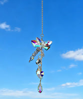 Brezalysia dragonfly prism sun catcher brightens windows with rainbow light