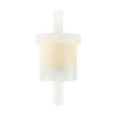 Briggs & Stratton see-through 40 micron fuel filter for quick visual inspection.