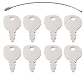 Briggs-Stratton ignition keys pack with eight keys and ring for quick access.