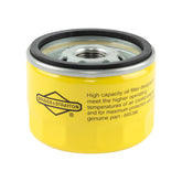 Briggs & Stratton 696854 oil filter installed on an extended-life engine for clean oil